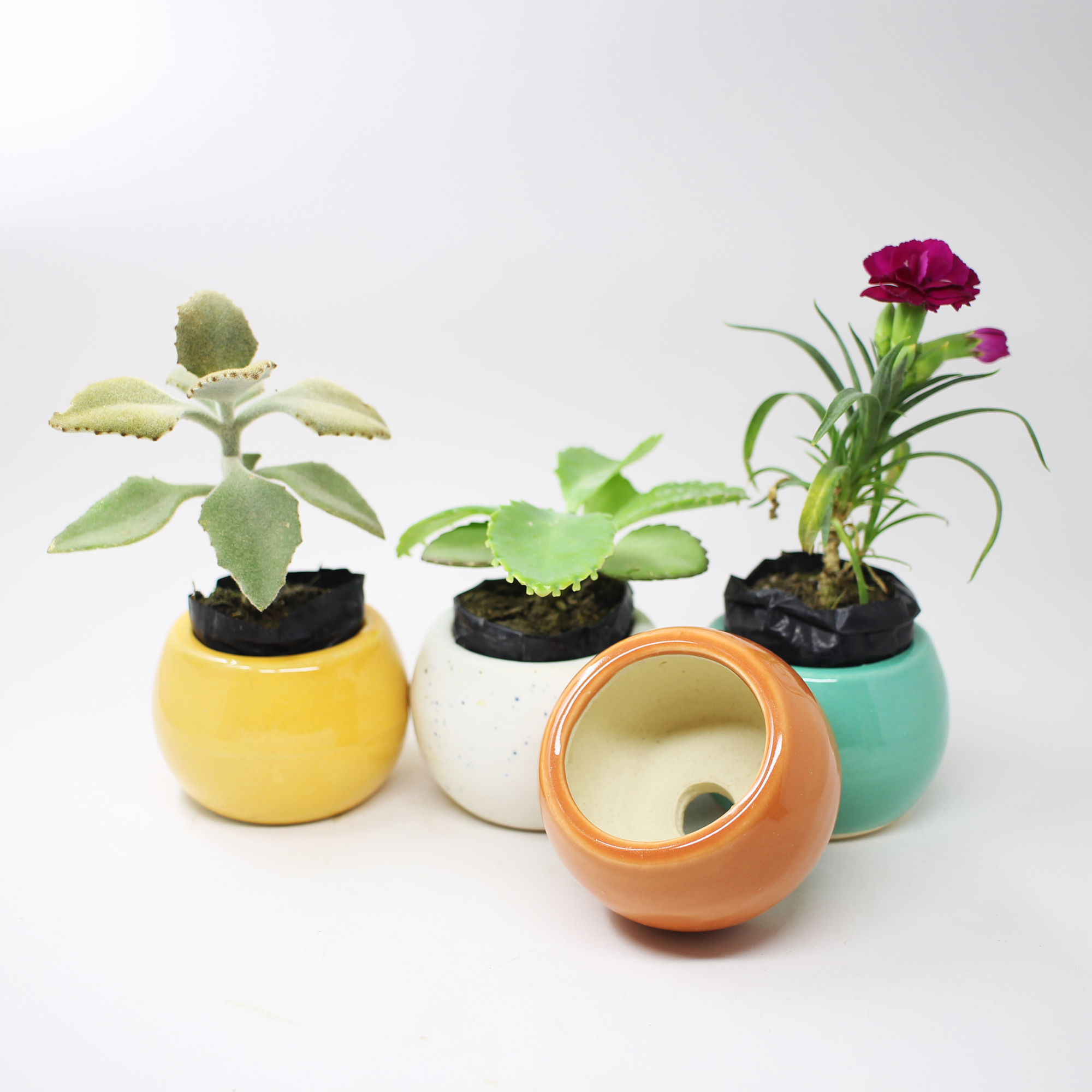 Orange Shape Ceramic Pot