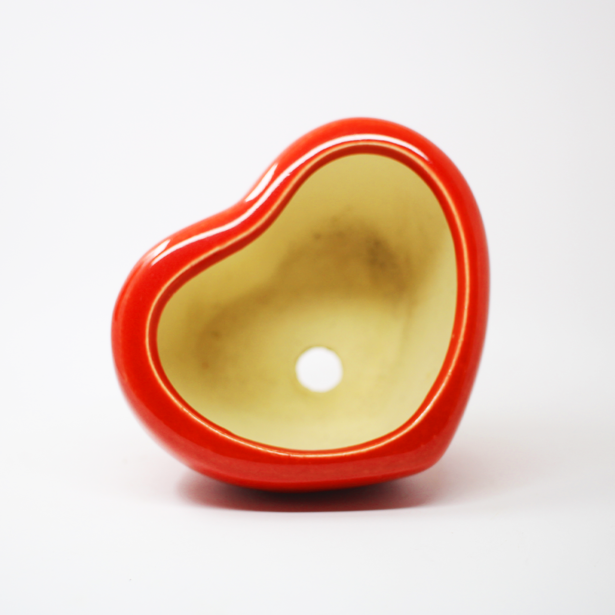 Red Heart Ceramic Pot