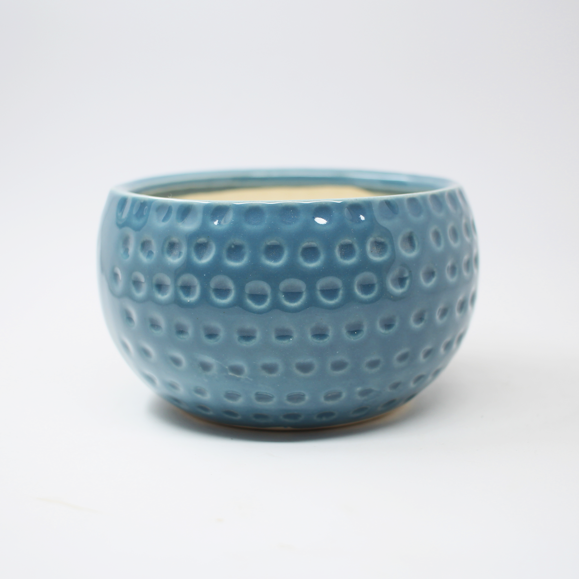 2 (2) Small Dot Ceramic Bowl Planter