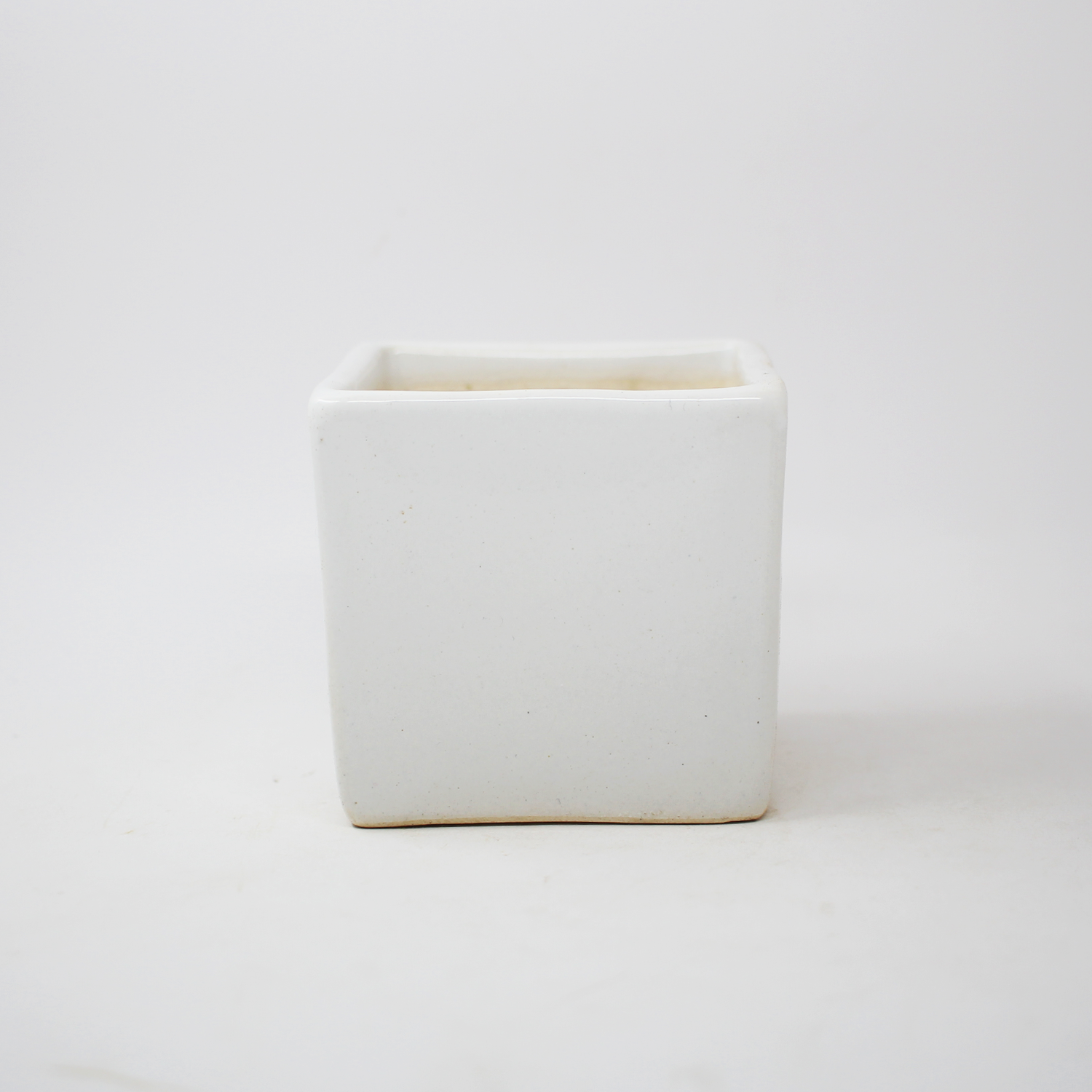2 White Table Top Mini Square Planter