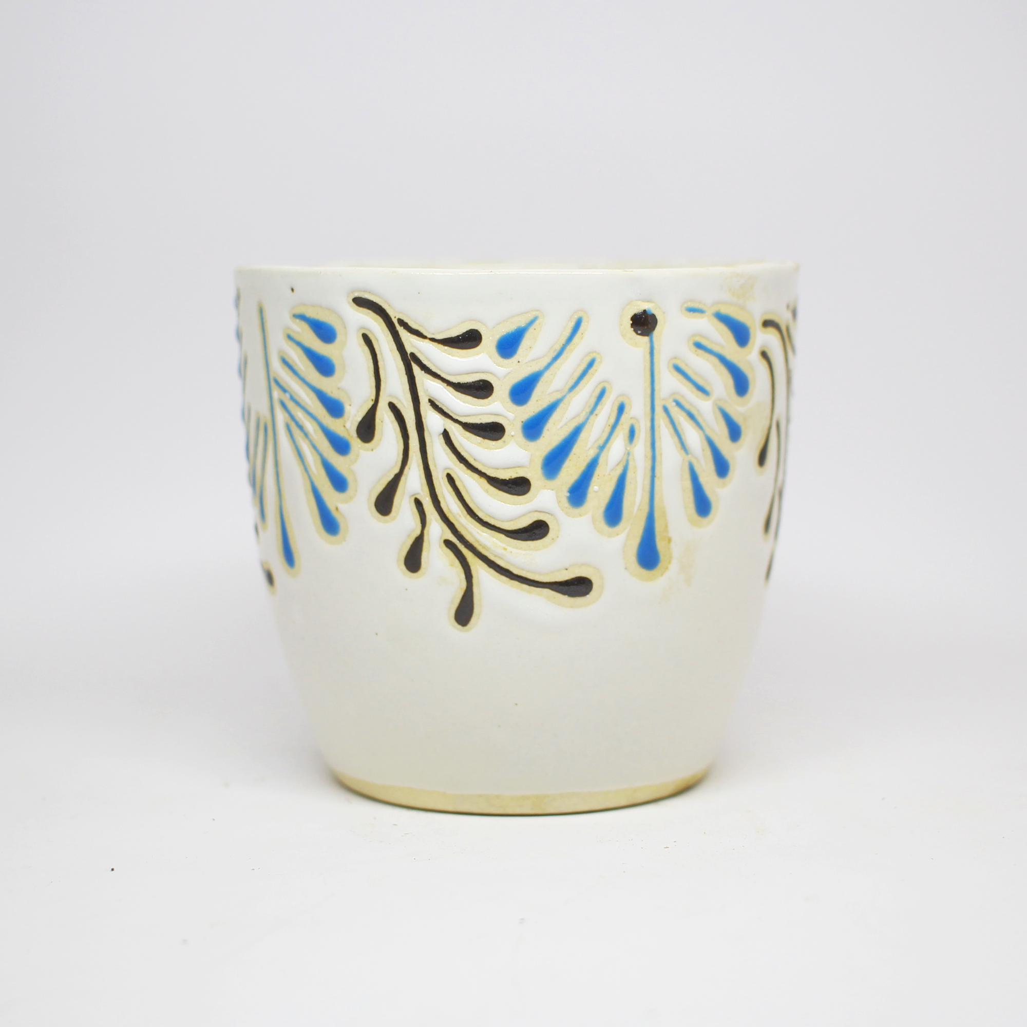2 Rajasthani Hand Painted Ceramic Pot