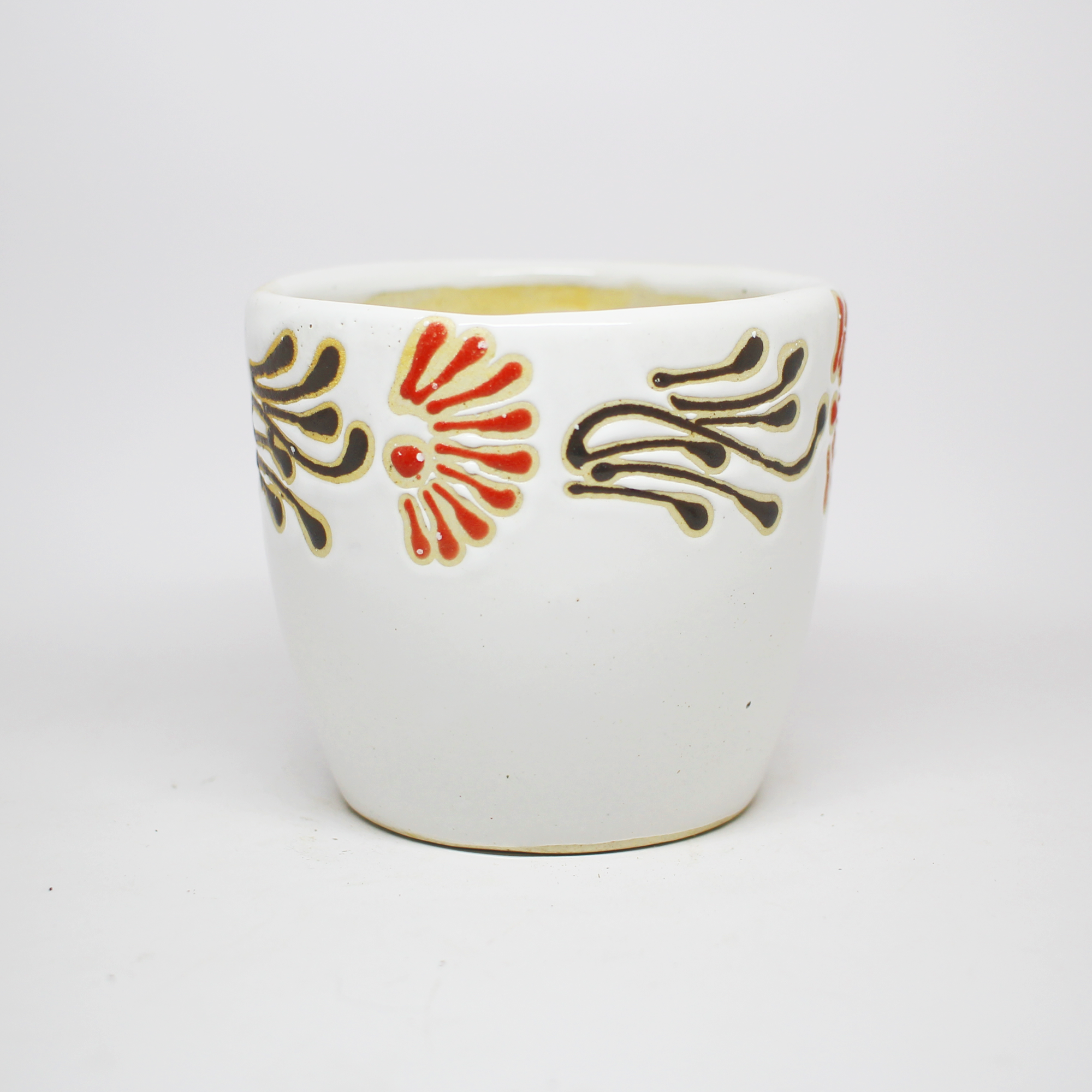 2 Rajasthani Hand Painted Ceramic Pot