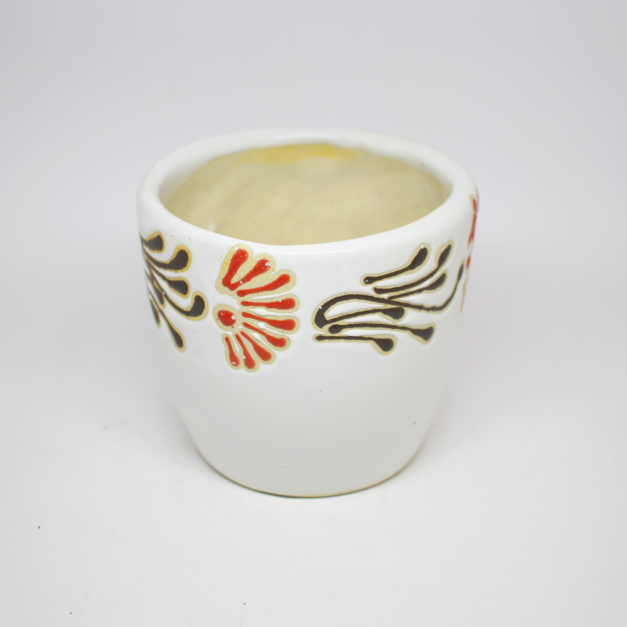 3 Rajasthani Hand Painted Ceramic Pot