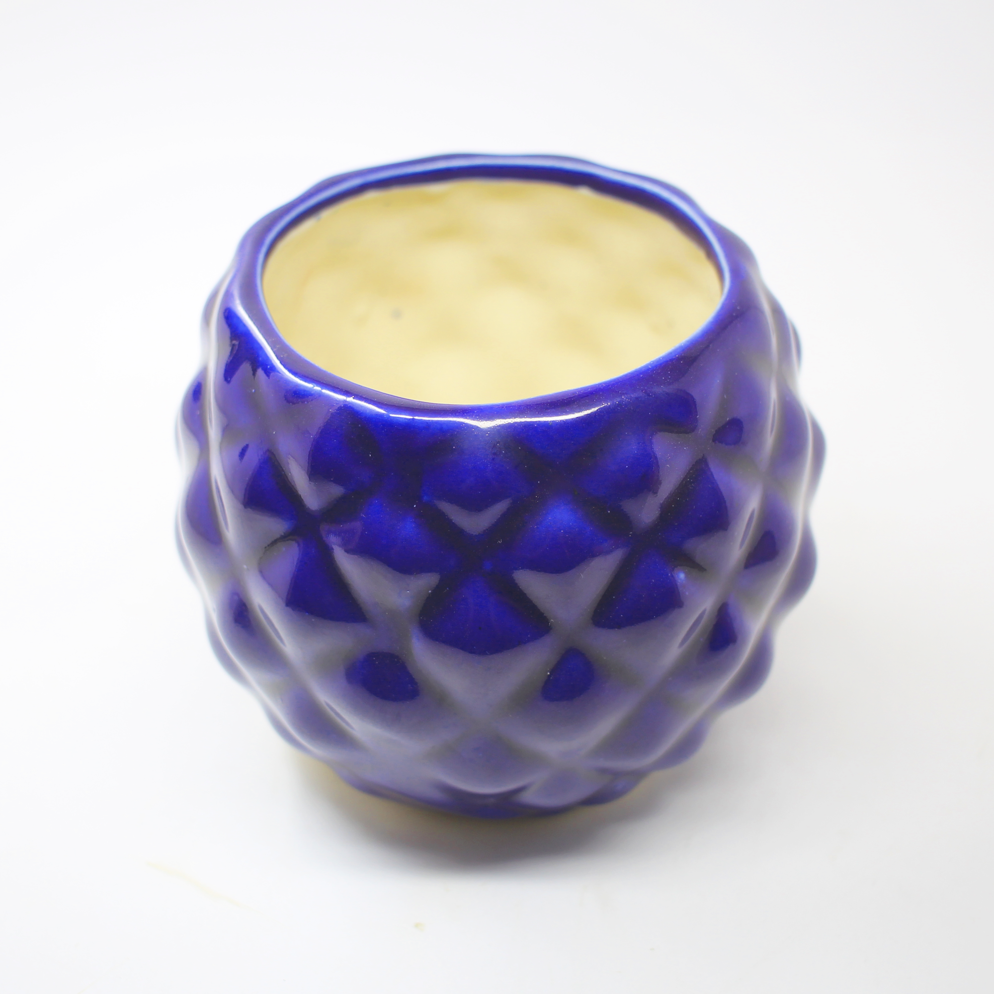 Round Pineapple Ceramic Planter