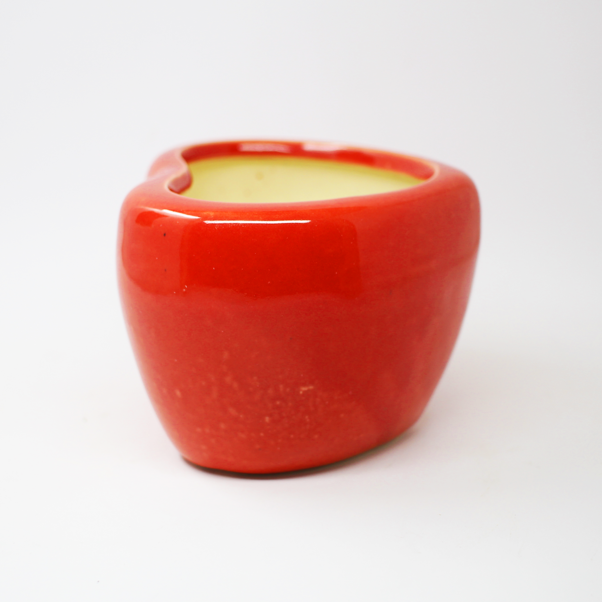 Red Heart Ceramic Pot