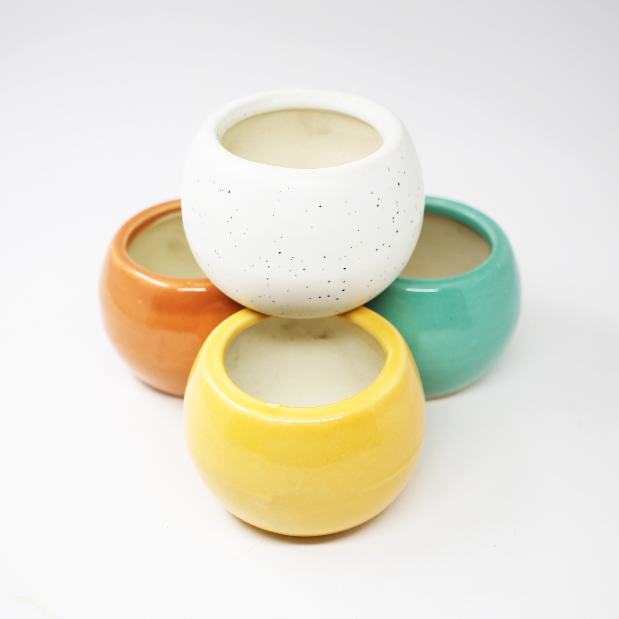 Orange Shape Ceramic Pot