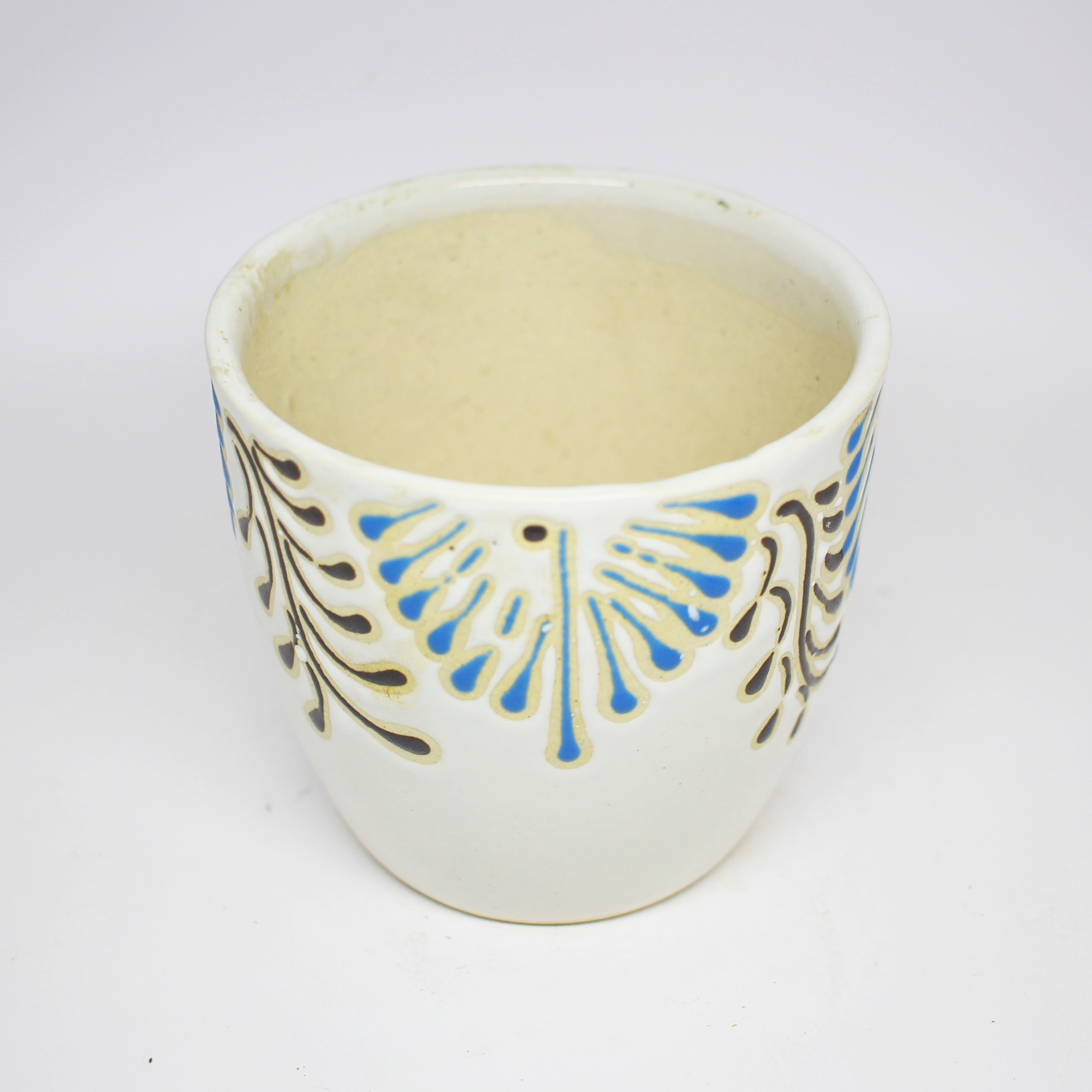 3 Rajasthani Hand Painted Ceramic Pot