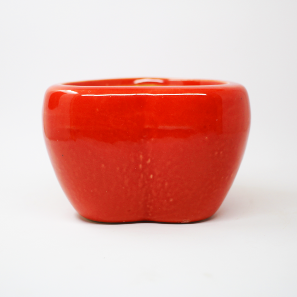 Red Heart Ceramic Pot