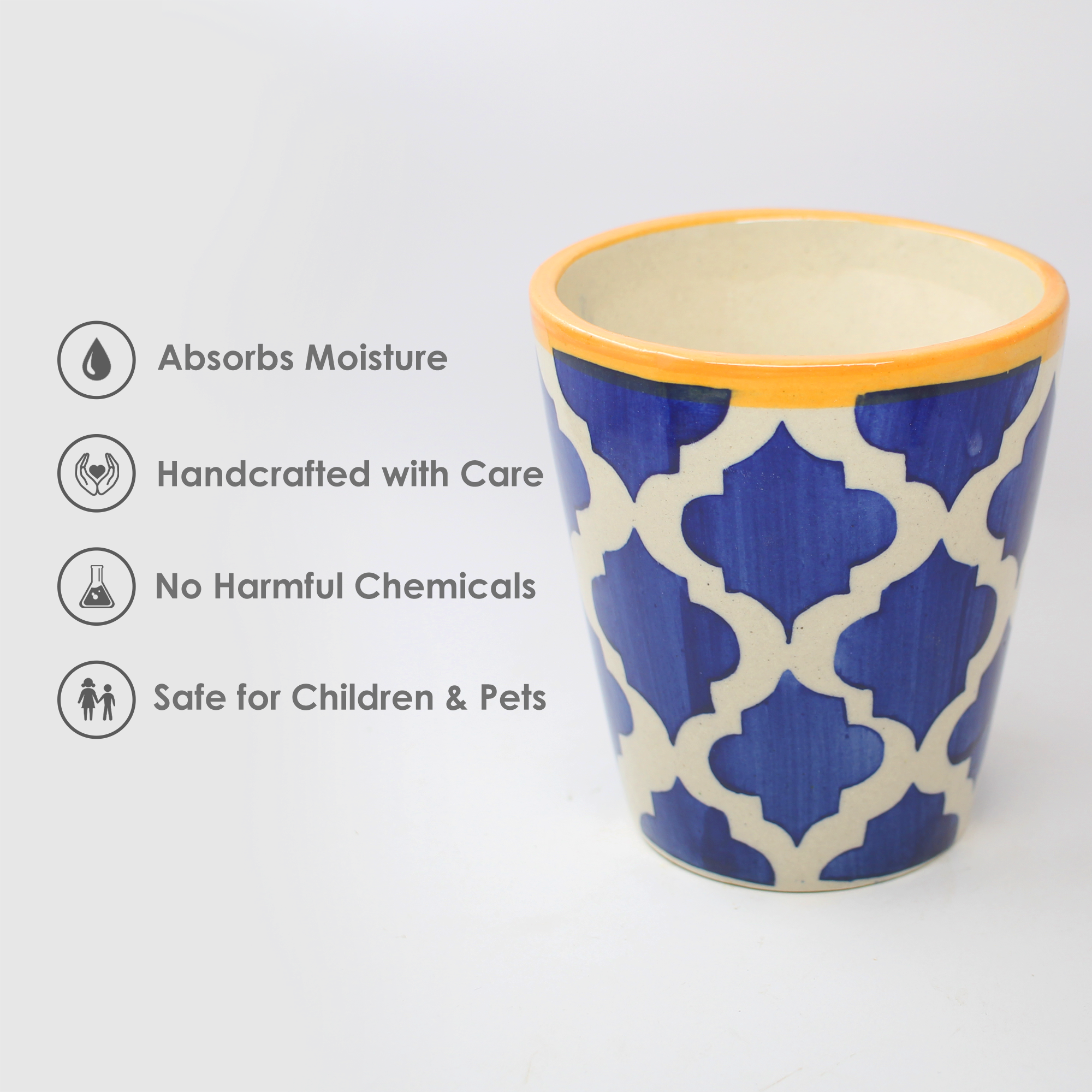 5 Moroccan Rose Ceramic Pot