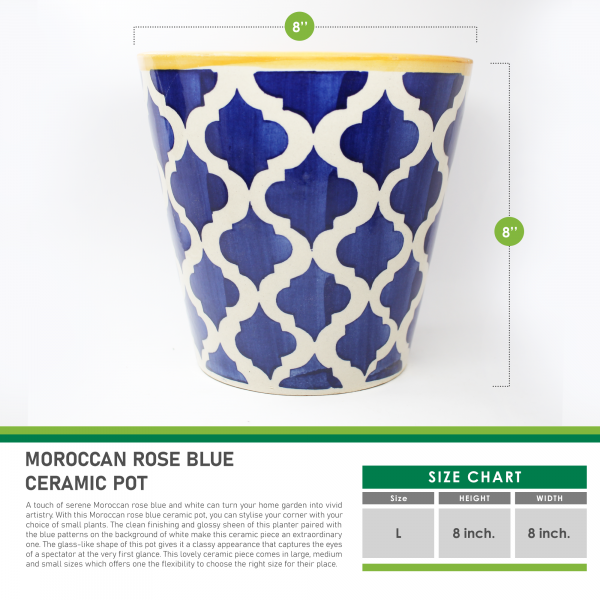 Moroccan Rose Ceramic Pot