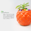 Round Pineapple Ceramic Planter